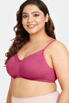 Zivame True Curv Double Layered Non Wired 3/4th Coverage Super Support Bra - Raspberry Radiance — thumbnail 3